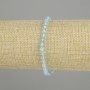 Bracelet en topaze facettée, billes de 4 mm, longueur 18 cm ± élastique