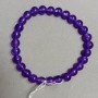 Bracelet en améthyste, longueur 18 cm ± élastique