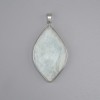 Pendentif en amazonite dans une monture argentée, 44-53×26-28 mm, longueur 50-60 mm (tailles assorties)