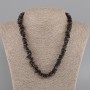 Collier copeaux de grenat, diamètre 9-12×2-3 mm, longueur 45 cm, avec fermoir