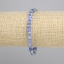 Bracelet en kianite, cube facetté 5 × 5 mm ±, longueur 18 cm ±, sur fil élastique