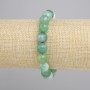Bracelet en agate, perles facettées de 10 mm, longueur 18 cm, élastique