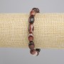 Bracelet en agate, perles de forme grain 12×8 mm, longueur environ 18 cm, élastique