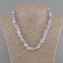 Collier sapphirine éclats 7-12×3-7 mm ±, longueur 45 cm ±, avec fermoir