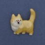 Broche Chat émaillé métal doré 31×34 mm+