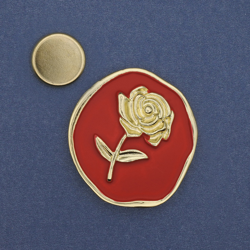 Broche magnétique Accent émail métal doré 41 mm+