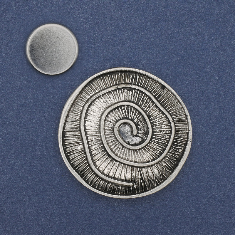 Broche magnétique Accent métal argenté 41 mm+