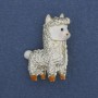 Broche Lama émail métal doré 33×24 mm+