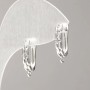 Crochets pour boucles d'oreilles en métal argenté 18x3 mm - par paire