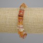 Bracelet cornaline en éclats, diamètre 8-13×2-4 mm, longueur 18 cm, élastique
