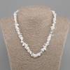 Collier en howlite, éclats, diamètre 6–10×2–7 mm, longueur 45 cm + 5 cm de chaîne d'extension