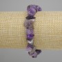 Bracelet en éclats d’améthyste, diamètre 12-15×7-9, 5 mm ±, longueur 18 cm ± élastique