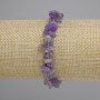 Bracelet en éclats d'améthyste, diamètre 7–10×2–4 mm, longueur 18 cm ±, élastique
