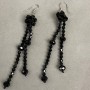 Boucles d'oreilles en cristal tchèque, longueur 90 mm +
