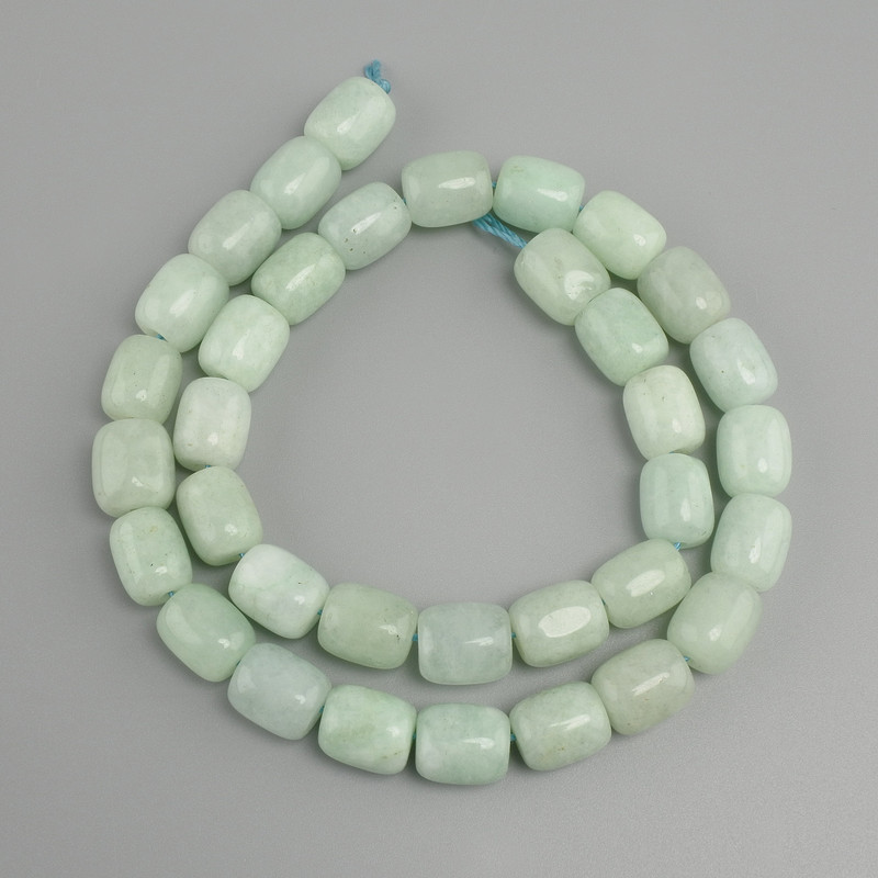 Perles Jadeïte barillet, diamètre 11×9 mm, longueur 38 cm