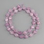 Perles de kunzite facettées en losange 8x7 mm ±