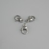 Prix pour 1 pièce : Fermoir mousqueton, diamètre 10×5 mm, couleur métal argenté