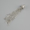 Prix par pièce. Pendentif en chaînes en métal argenté, diamètre 8 mm ±, longueur 50 mm ±