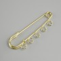 Base de broche à épingle dorée 50×12 mm ±