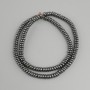 Perles d'hématite en rondelles, diamètre 4×2 mm+-, longueur 40 cm+