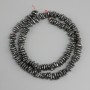 Perles Hématite chips, diamètre 6,5-9x2-2,5mm+-, longueur 40cm+