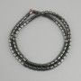Perles Hématite cylindre, diamètre 4x4mm+-, longueur 40m+