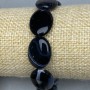 Bracelet agate ovale, diamètre 20×15 mm, longueur 18 cm ±, élastique