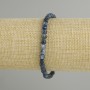 Bracelet en kianite facettée, cube 5x5 mm, longueur 18 cm ±, élastique