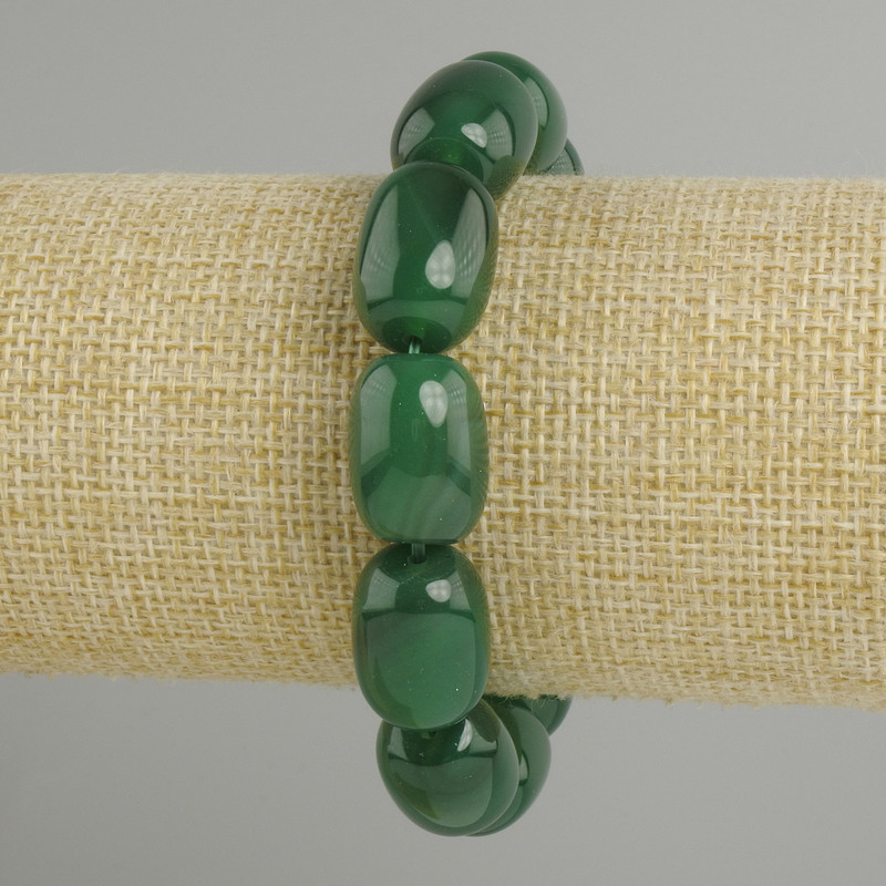 Bracelet en agate barillet, diamètre 18×13 mm ±, longueur 18 cm ±, sur élastique