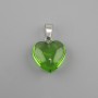 Pendentif Cœur en verre teinté 16×16×25 mm+