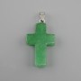 Pendentif croix en chrysoprase 18x26x34 mm+