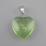 Pendentif Cœur en verre teinté 20×20×6×30 mm+