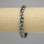 Bracelet Hématite pièce 8 mm +-, longueur 18 cm +- stretch
