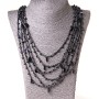 Collier « Toile d’araignée » noir avec pendentifs ovales