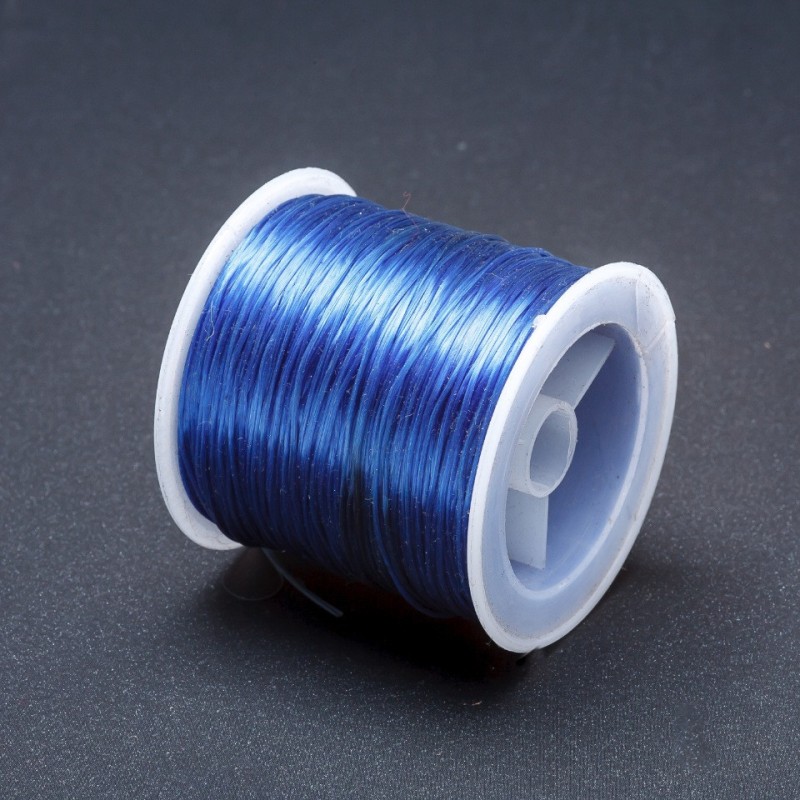 Élastique bleu pour loisirs créatifs, bobine, longueur 30 m+