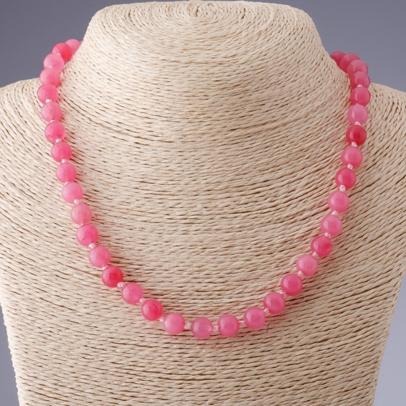 Collier en tourmaline, billes de 8 mm, longueur 45 cm