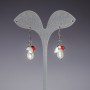 Boucles d'oreilles longues en perles et cristal tchèque