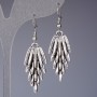 Boucles d'oreilles argentées Hérissons, longueur 5 cm