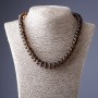 Collier en quartz fumé, 47 cm, perles-disques de 12 mm