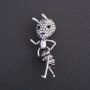 Broche «Fourmi courageuse» 4 × 2 cm, couleur métal argenté