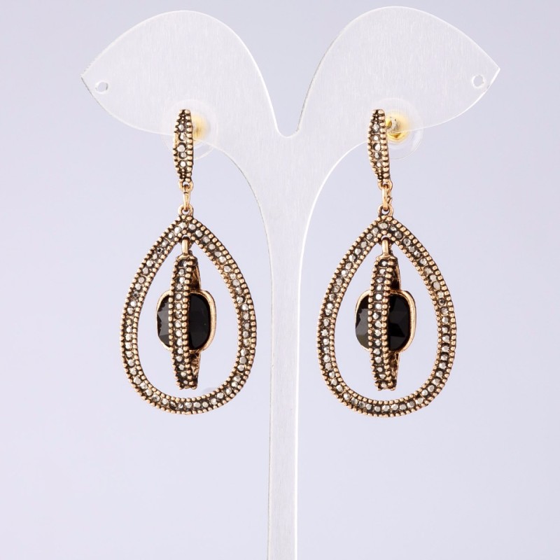 Boucles d'oreilles de soirée longues, longueur 5,5 cm