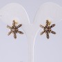 Boucles d’oreilles en « argent goutte », diamètre 2 cm