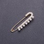 Broche-épingle en métal doré 5,5 × 1,8 cm