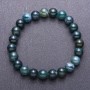 Bracelet en agate mousse, perles lisses de 8 mm de diamètre, sur élastique