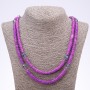 Collier violet en coquillage Skafarki, longueur 120 cm