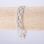 Bracelet strassé «Épi», longueur 20 cm, largeur 14 mm