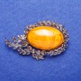 Broche «Ambre» sous argent à gouttes