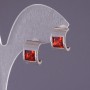 Boucles d'oreilles à cristaux rouges 13 × 9 mm