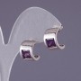 Boucles d'oreilles avec cristaux violets 13×9 mm