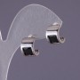 Boucles d'oreilles avec cristaux noirs 13 × 9 mm